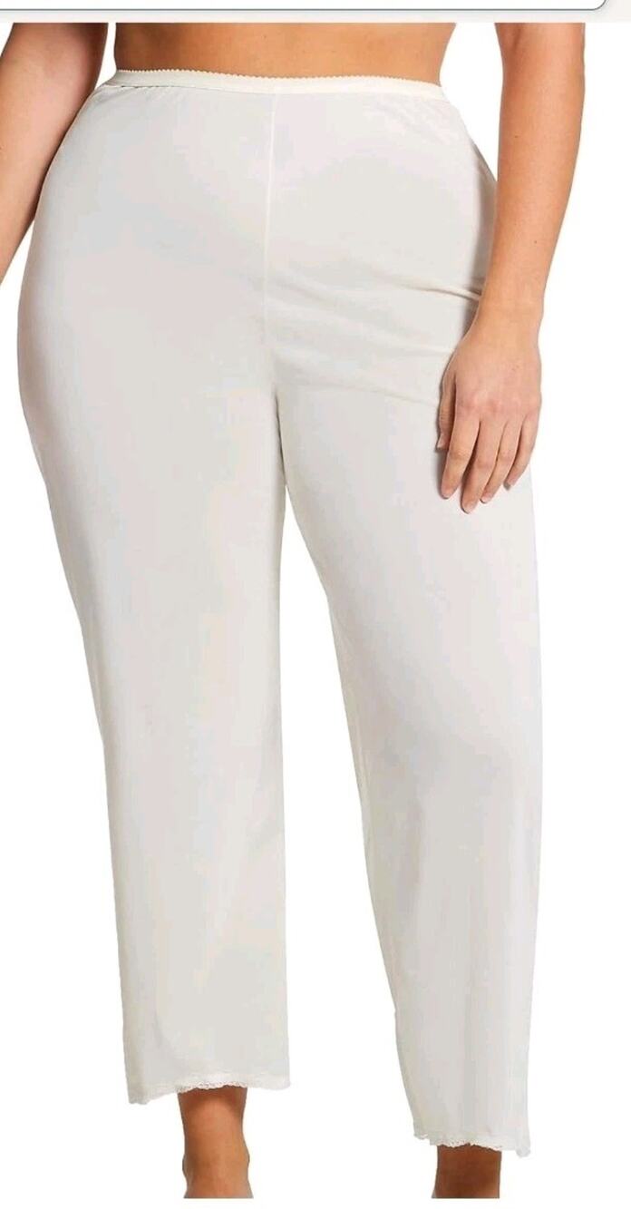 Shadowline Womens Nylon Lace Trim Pettipants Bloomers Med Anti Cling Tricot NWT